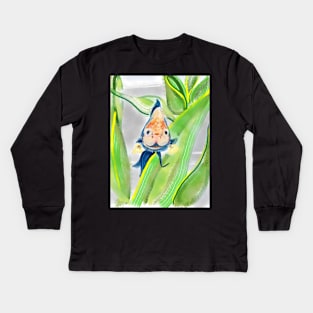 A Tiny Fish Tale Betta Fish Kids Long Sleeve T-Shirt